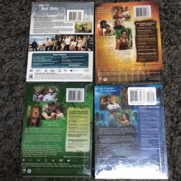 TV show LOST DVD seasons 1 through 4